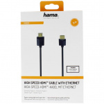 Hama HDMI Ethernet High Speed Kabel 3,0m Flexi-Slim Guldbelagt TL Hama HDMI Ethernet High Speed Kabel 3,0m Flexi-Slim Guldbelagt TL
