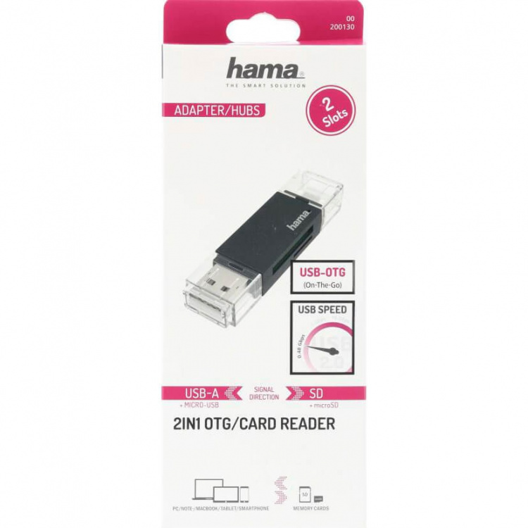 Hama Kortlæser USB-A Micro-USB SD/microSD