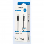 Hama Kabel USB 2.0 480 Mbit/s 1,5m Sort