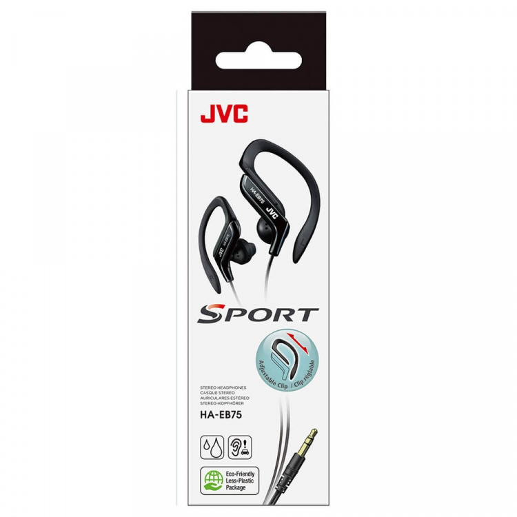 JVC Hovedtelefon Ha-Eb75 In-Ear Kablet Sport Sort