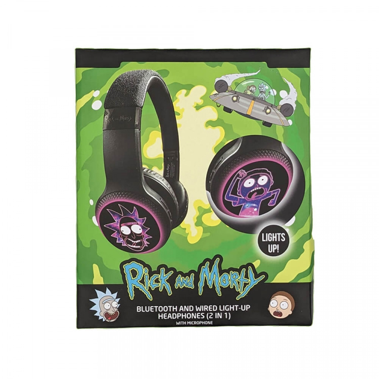 RICK&MORTY Høretelefoner On-Ear Trådløse LED Rick & Morty RICK&MORTY Høretelefoner On-Ear Trådløse LED Rick & Morty
