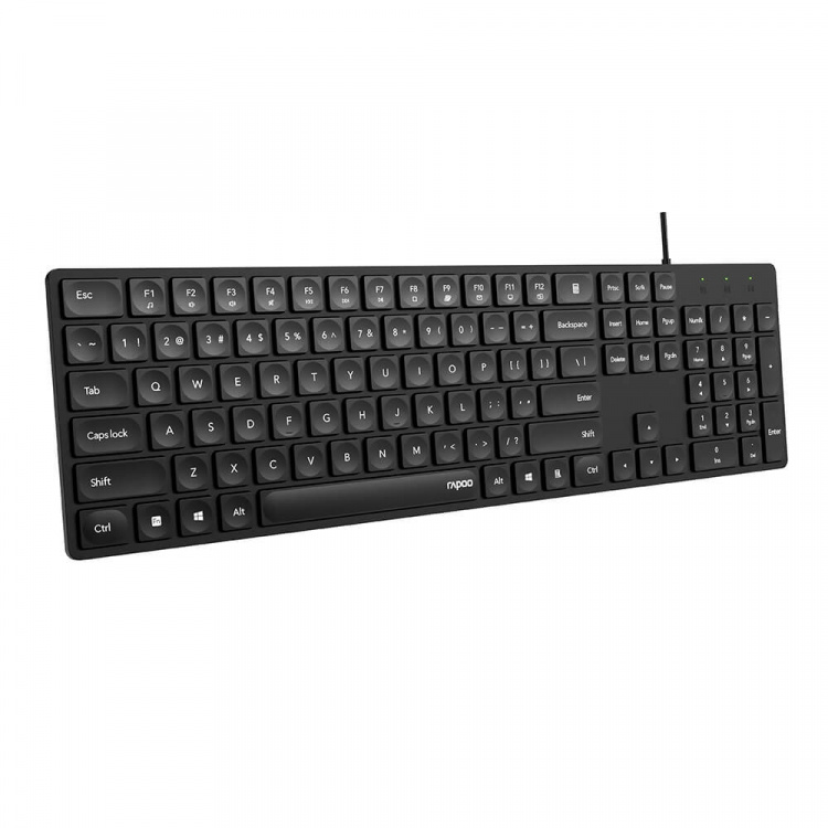 Rapoo Keyboard NK8020 USB-kablet Sort