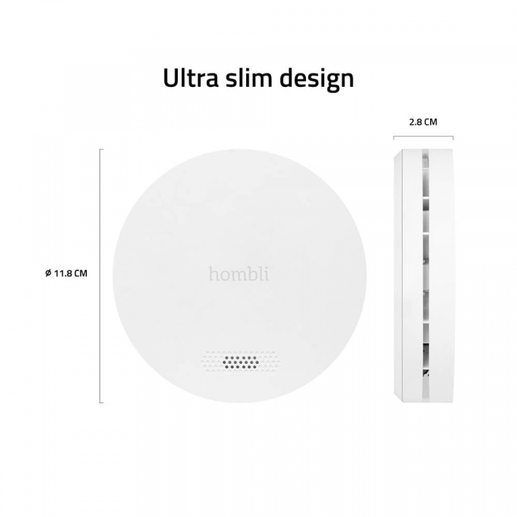Hombli Smart Røgalarm Hvid
