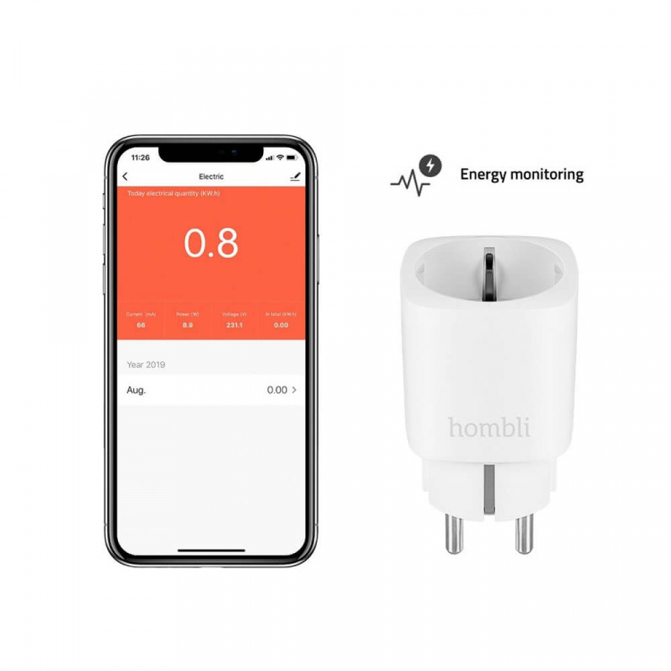Hombli EU Smart Plug Promo Pack 2+1 Hvid Hombli EU Smart Plug Promo Pack 2+1 Hvid