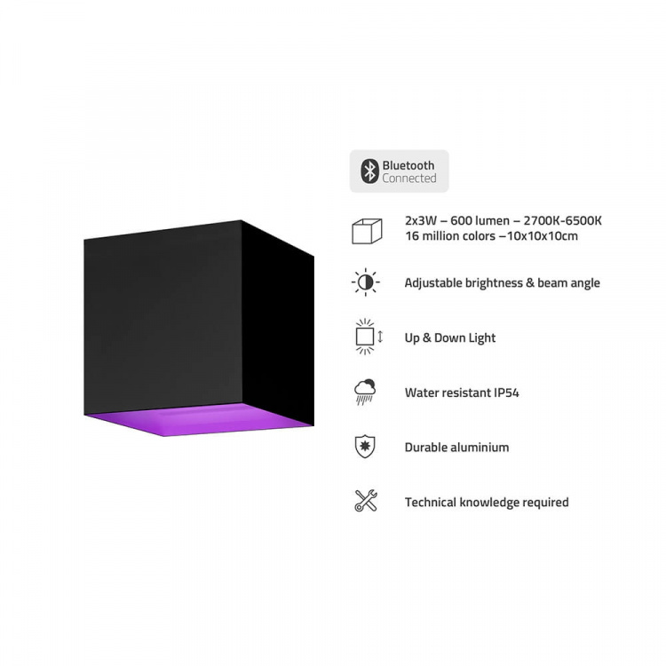 Hombli Smart Væglampe Udendørs RGB CCT Sort
