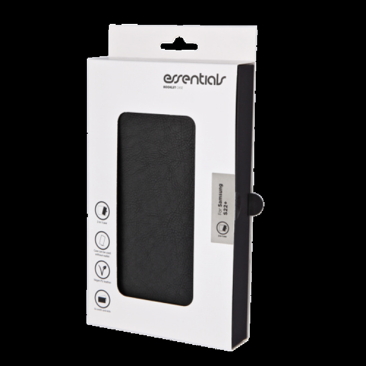 essentials Samsung Galaxy S22+ PU wallet,detach, 3 card,Black