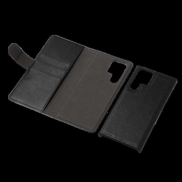 væsentlige Samsung Galaxy S22 Ultra PU væg, detac, 3 kort, Blk væsentlige Samsung Galaxy S22 Ultra PU væg, detac, 3 kort, Blk
