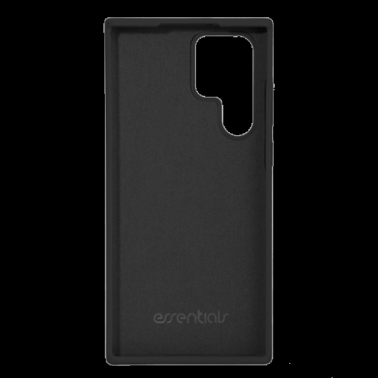 essentials Samsung Galaxy S22 Ultra silicone back cover,Black