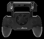 GADGETMONSTER Håndholdt mobil spilcontroller med 2000 mAh powerbank - sort