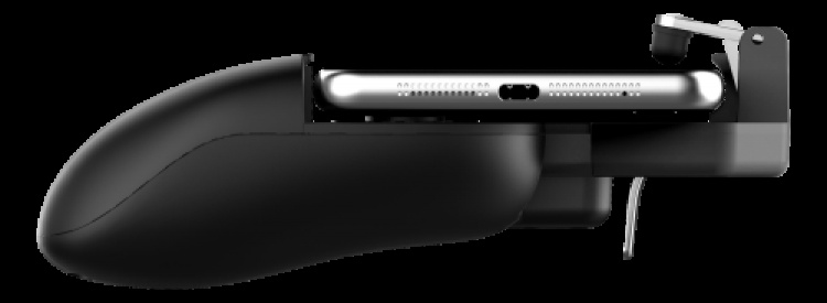 GADGETMONSTER Håndholdt mobil spilcontroller med 2000 mAh powerbank - sort