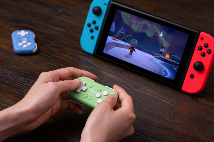 8BitDo Micro Bluetooth Gamepad, Green, Switch / Android / Raspberry Pi
