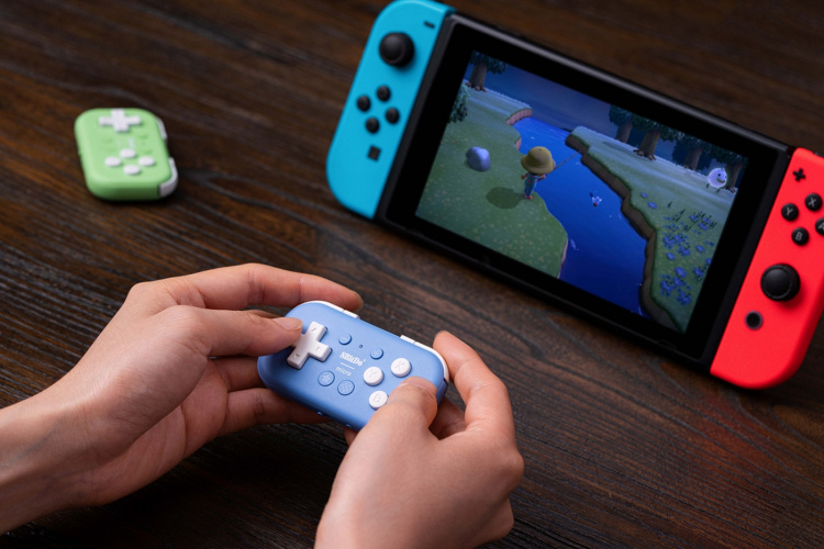 8BitDo Micro Bluetooth Gamepad, Blue, Switch / Android / Raspberry Pi
