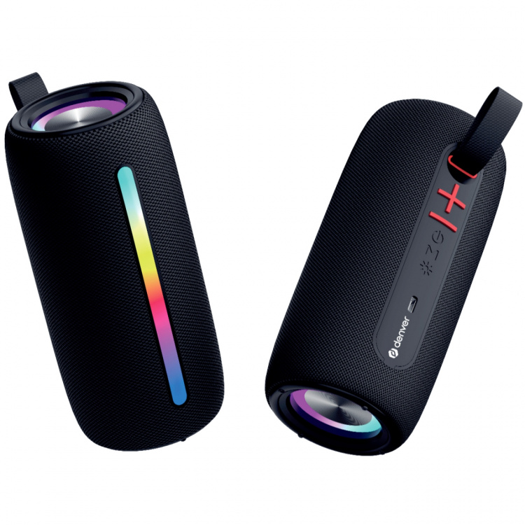 DENVER BTL-360B Bluetooth-högtalare med RGB ljus.