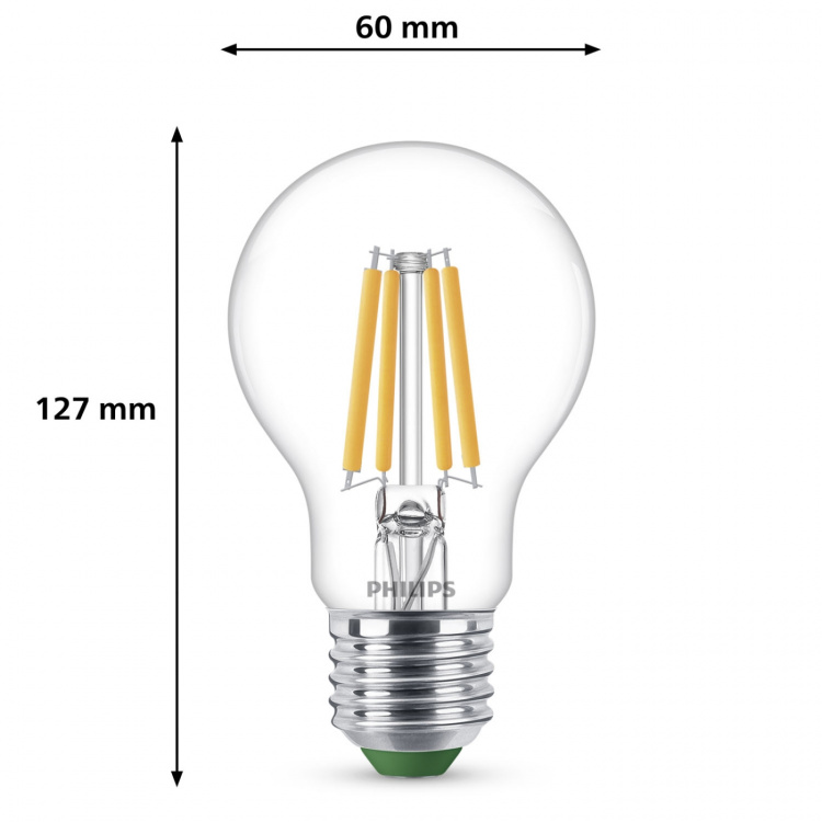 Philips LED E27 Normal 2,3W (40W) Klar 485lm 2700K Energiklass A
