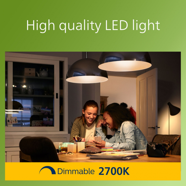 Philips LED E27 Normal 4W (60W) Frost Dimbar 840lm 2700K Energiklass A Philips LED E27 Normal 4W (60W) Frost Dimbar 840lm 2700K Energiklass A