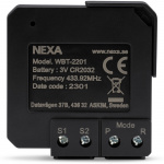 nexa WBT-2201 Inbyggnadsändare batteri På/Av/Dimmer 2 kanaler
