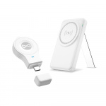 Forever MACS-100 - 5-i-1 trådløs opladningsstation med bærbar Qi-powerbank 5000 mAh, hvid Forever MACS-100 - 5-i-1 trådløs opladningsstation med bærbar Qi-powerbank 5000 mAh, hvid