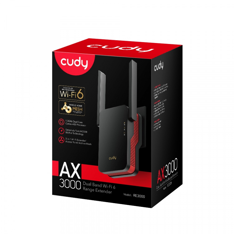 CUDY Wi-Fi Extender RE3000 AX3000 Mesh CUDY Wi-Fi Extender RE3000 AX3000 Mesh