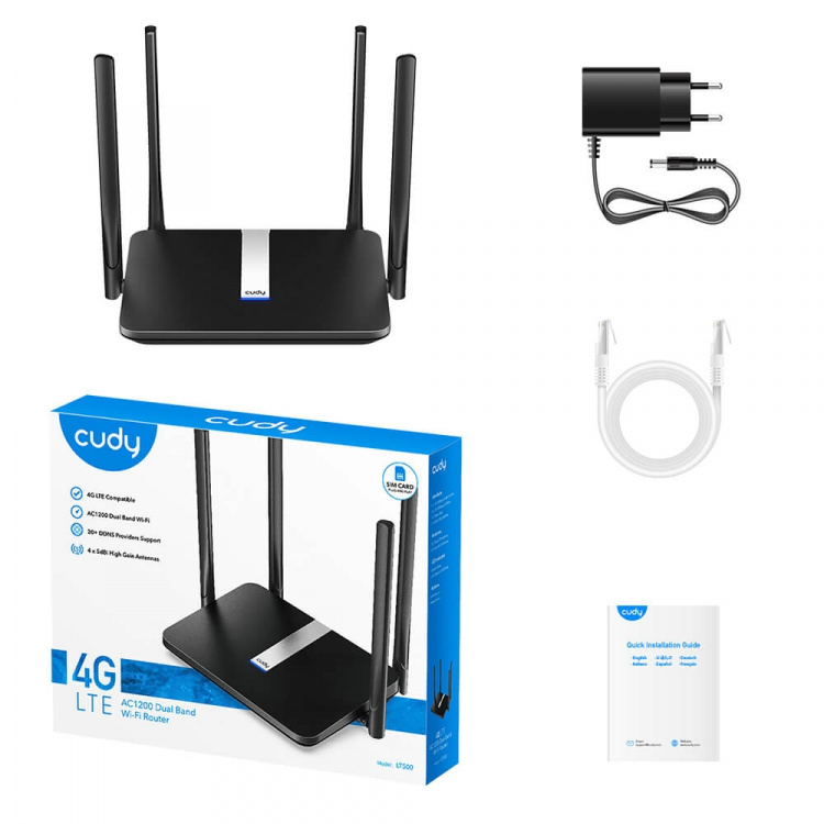 CUDY 4G Router LT500 Cat4 AC1200