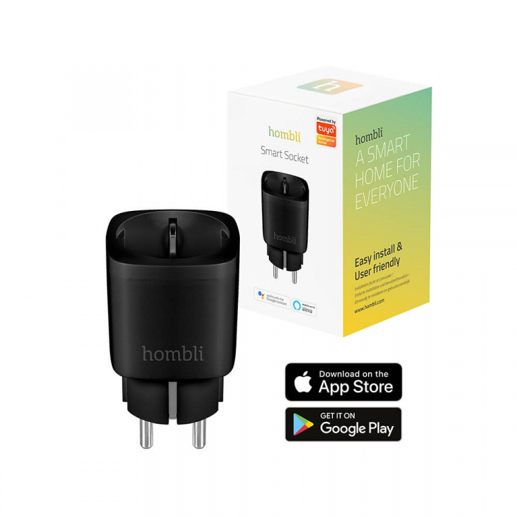 Hombli EU Smart Plug Sort Hombli EU Smart Plug Sort