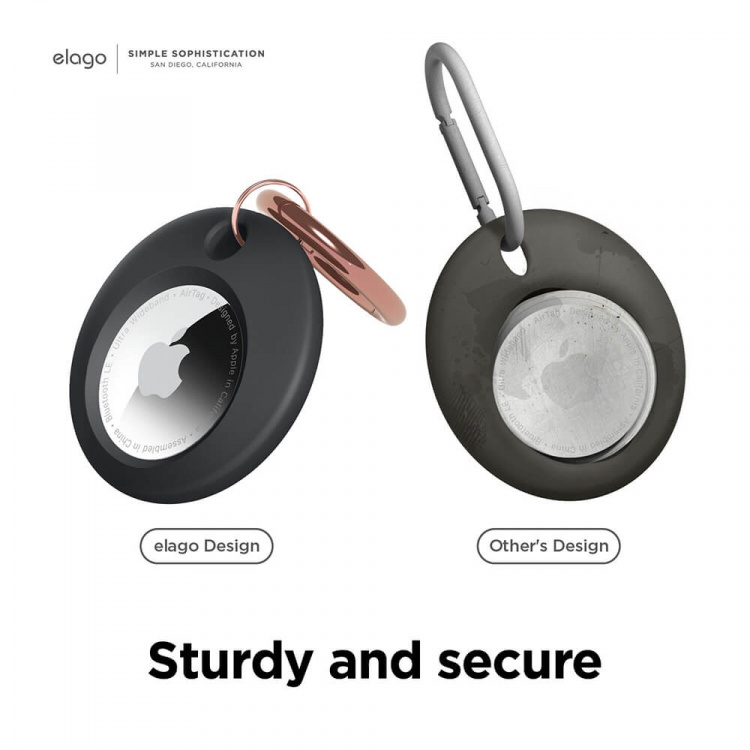 Elago Cover AirTag Nøglering Sort