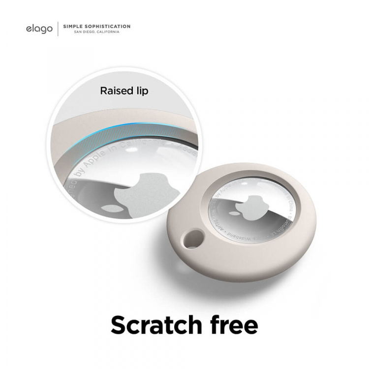 Elago Cover AirTag Nøglering Lysegrå