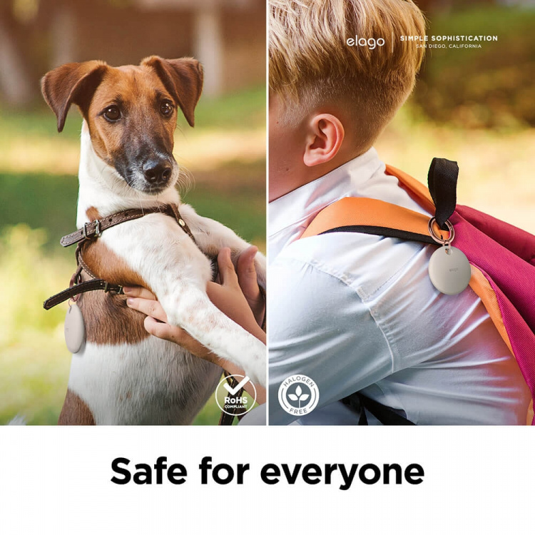 Elago Cover AirTag Nøglering Lysegrå