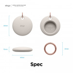 Elago Cover AirTag Nøglering Lysegrå