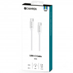 Champion USB-C Kabel 60W 1m Vit Champion USB-C Kabel 60W 1m Vit