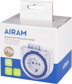 Airam Timer IP44, 24H, plugg