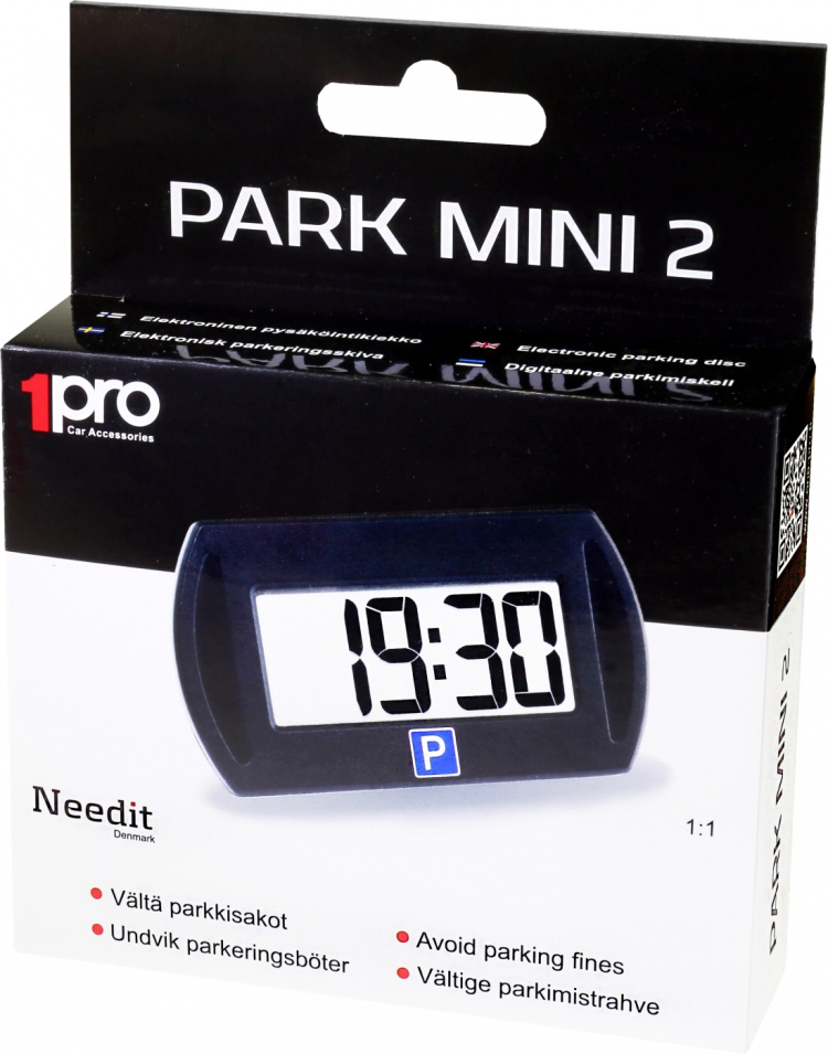 Needit Park Mini 2 Automatisk parkeringsskiva, Svart