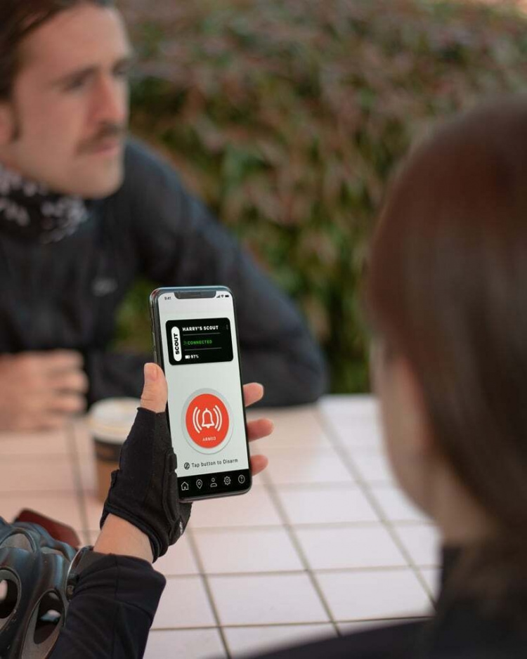 Knog Scout cykelstöldlarm och spårare, Apple iOS