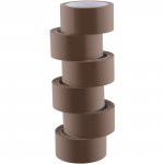 LogiLink Packtejp Tyst 48 mm x 66 m Brun 6-pack