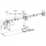 LogiLink Monitorställ/fot trippel 17-27 LogiLink Monitorställ/fot trippel 17-27