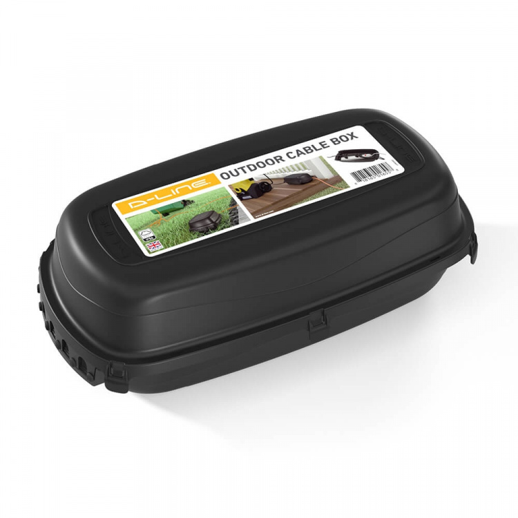 D-LINE Beskyttelsesboks til stikdåser til udendørs brug Sort