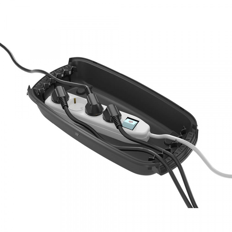 D-LINE Beskyttelsesboks til stikdåser til udendørs brug Sort