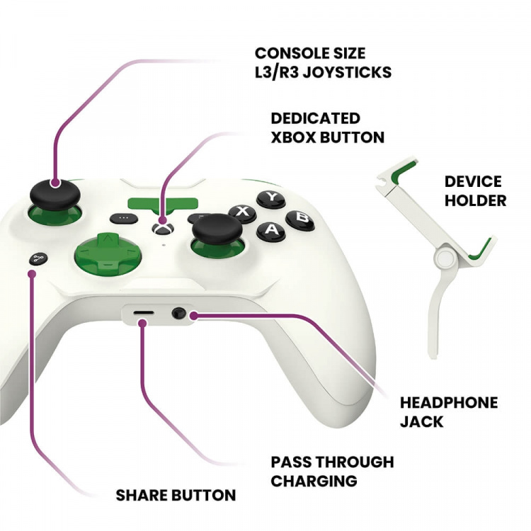 RIOTPWR Gaming Controller iOS Xbox Pro Cloud-baseret Hvid RIOTPWR Gaming Controller iOS Xbox Pro Cloud-baseret Hvid