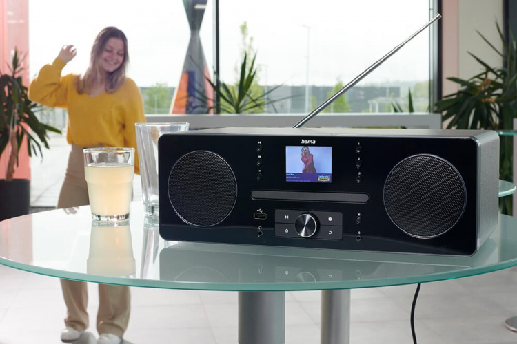 Hama Radio FM/DAB+/CD/BT Internetradio DIR1570CBT Sort Hama Radio FM/DAB+/CD/BT Internetradio DIR1570CBT Sort