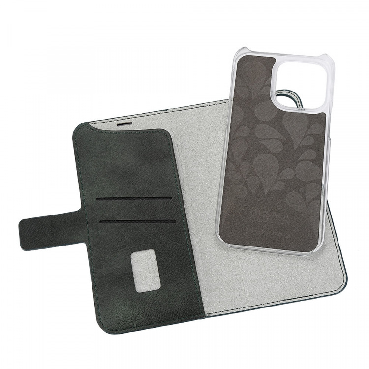 Onsala Wallet Case Eco 2 kortrum MagSeries Dark Green - iPhone 15 Pro Max