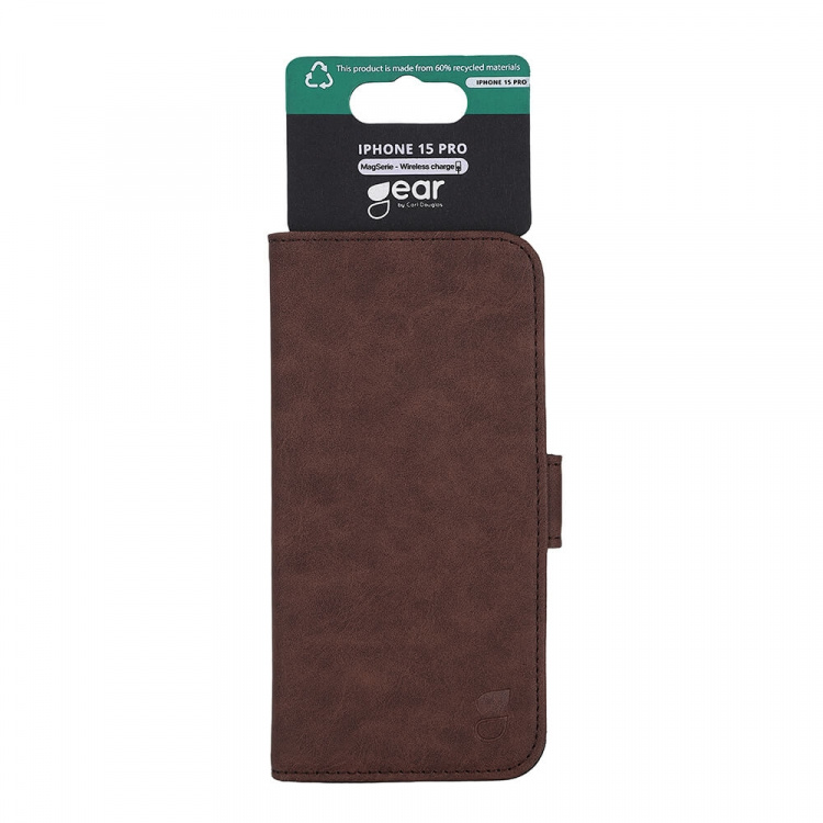 Gear Wallet Case 3 kortrum Magseries Brun - iPhone 15 Pro