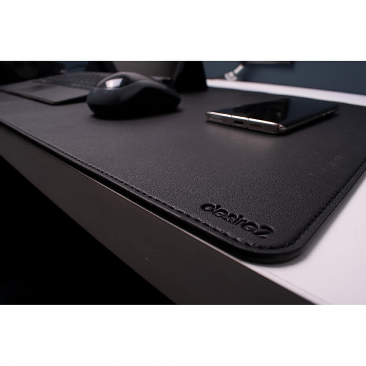 Desire2 Skrivebordsmåtte Grå Vegansk Læder 400x900mm Desire2 Skrivebordsmåtte Grå Vegansk Læder 400x900mm