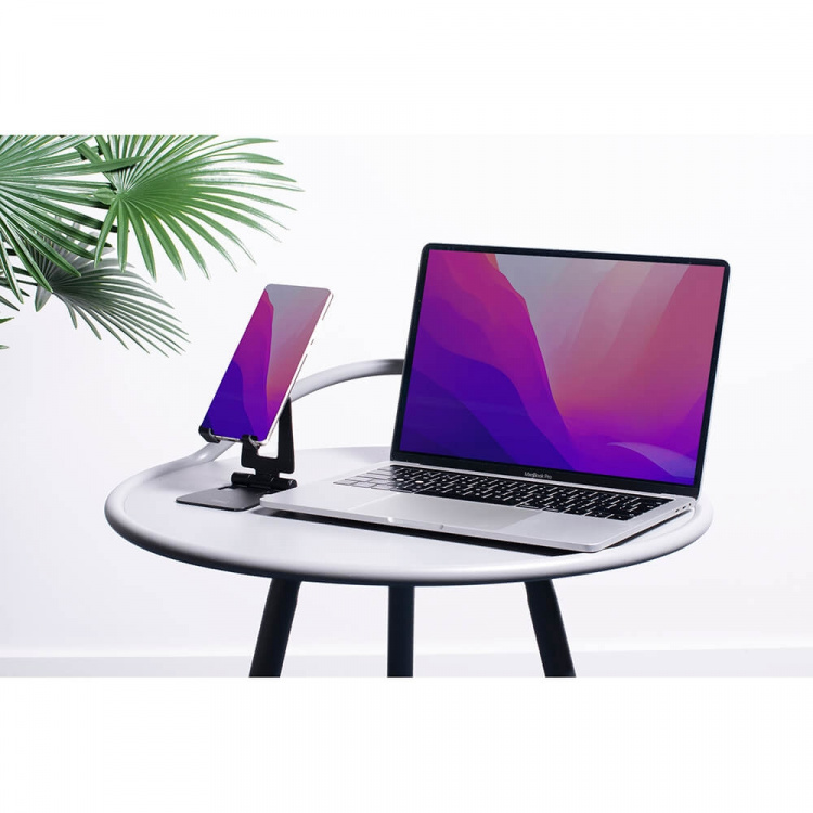 Desire2 Foldbar Telefonholder Aluminium Sort