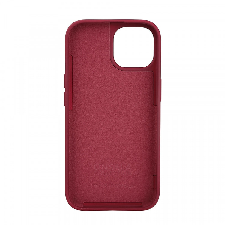 Onsala Mobilcover Silk Touch Recycled MagSerie iPhone 15 Deep Red