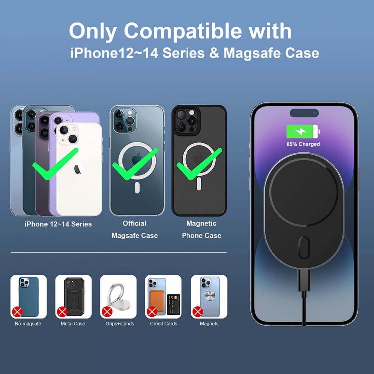 Gear MagSerie Mobilholder Ventilation MagSafe Charge 15W Trådløs