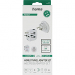 Hama Rejseadapter Verden Pro Light USB 3-ben
