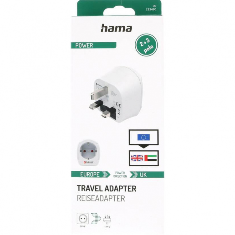 Hama Rejseadapter EU-UK