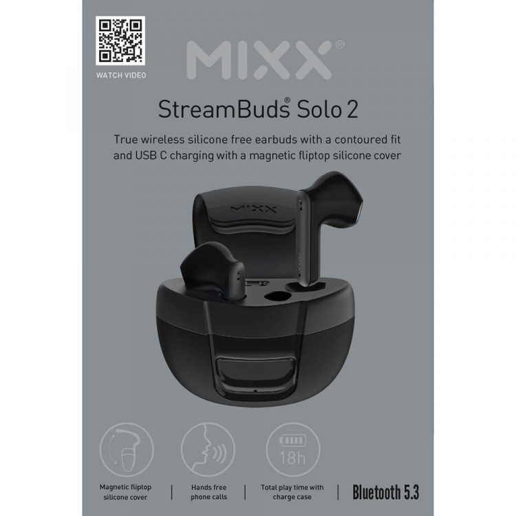MIXX Høretelefoner Solo 2 In-Ear Ægte Trådløs Sort