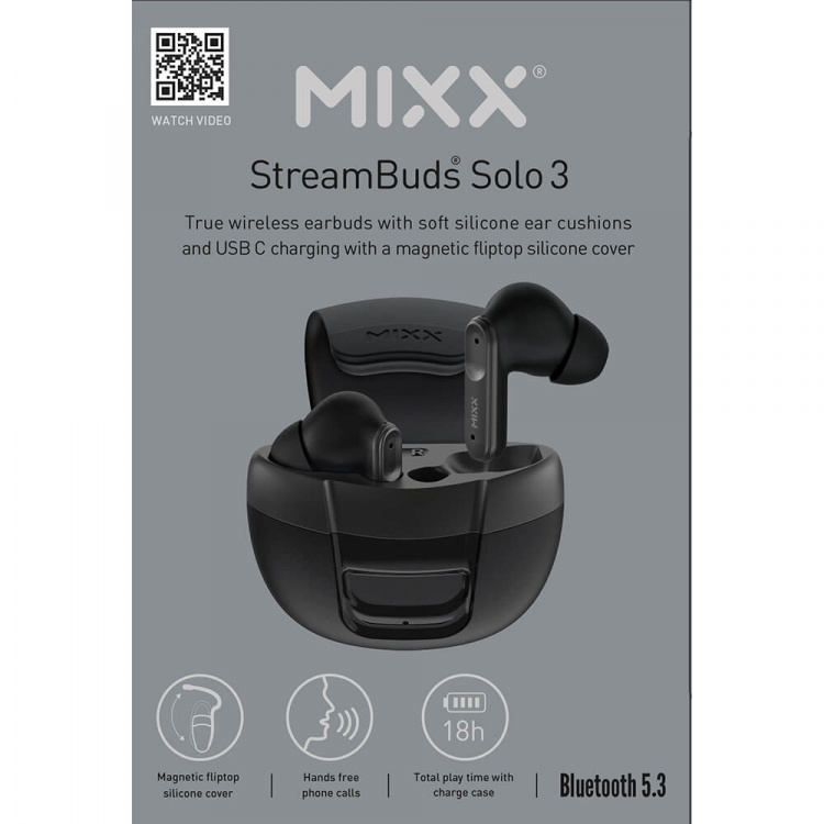 MIXX Høretelefoner In-Ear TWS Solo 3 Sort