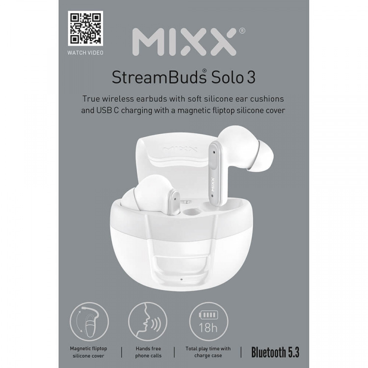 MIXX Høretelefoner In-Ear TWS Solo 3 Hvid