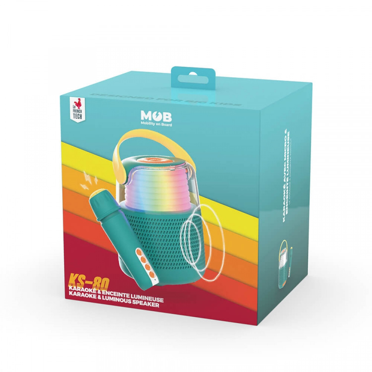Mobility On Board Højttaler Karaoke Kit Mic LED Blå